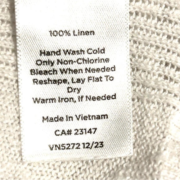 Talbots White Linen Button-Up Cardigan - Medium - Lightweight, Breezy, Feminine - Picture 7 of 7